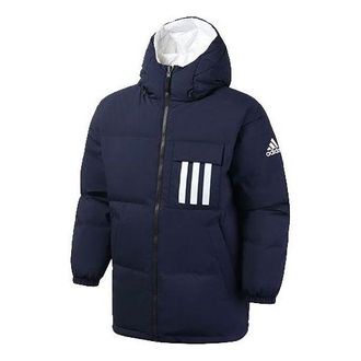 adidas Reversible hooded Sports Down Jacket Navy Blue EH4010