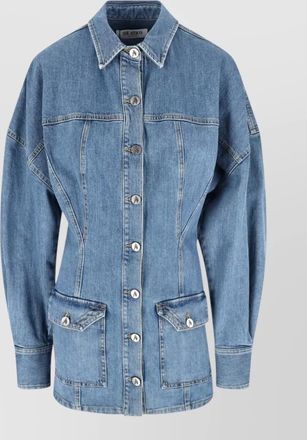 The Attico denim mini shirt dress
