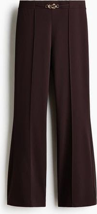 H&M Bootcut Ponte Di Roma Trousers in Dark Brown at Nordstrom, Size Xx-Large