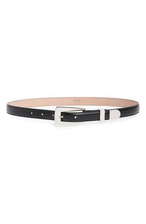 Khaite Lucca Leather Belt in Black at Nordstrom, Size 100