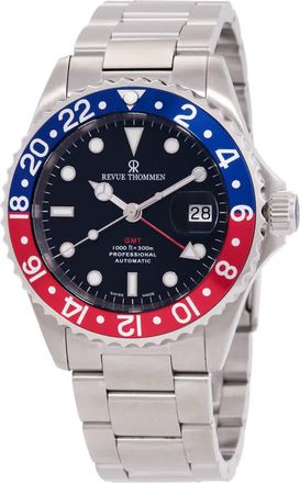 Revue Thommen Diver Black Dial Pepsi Bezel Mens Watch 17572.2135