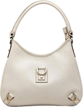 Gucci Pre-owned Shoulder Bags, female, White, Size: ONE SIZE Pre-owned Abbey Leather Shoulder Bag