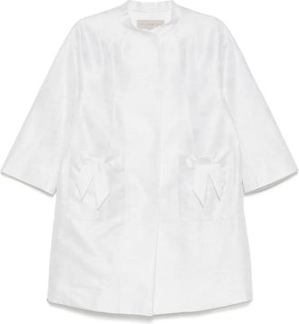 Shiatzy Chen Cappotto con effetto jacquard - Bianco