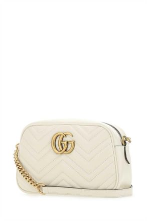 Gucci Womens Ivory Leather Small Marmont Crossbody Bag 9022 Borse A Mano