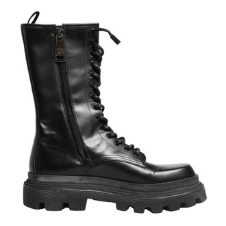 Dolce & Gabbana Lace-up Boots, male, Black, Size: 11 US Combat / Trek Boots