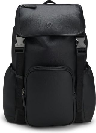 BOSS Italian-leather backpack with Double B monogram