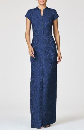 Sachin & Babi Lynn Floral Cloque Gown in Midnight at Nordstrom, Size 12