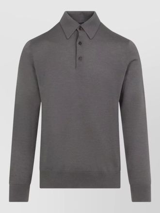 Ermenegildo Zegna polo sweater collared design ribbed finishes