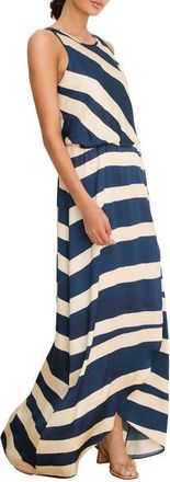 Nic+Zoe Vivian New Horizons Maxi Dress in Indigo Multi at Nordstrom, Size Xx-Large