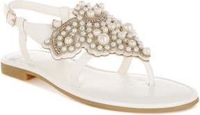 Rag & Co. Nayasa Faux Pearl Sandal in White at Nordstrom Rack, Size 9.5