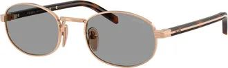 Prada Sunglasses, unisex, Gray, Size: 52 MM Oval Sunglasses