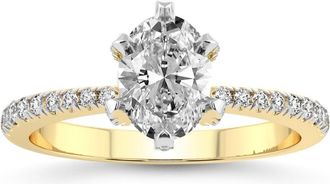 Pompeii3 2 1/2Ct Oval Diamond Lab Grown Engagement Ring in White, Yellow or Rose Gold