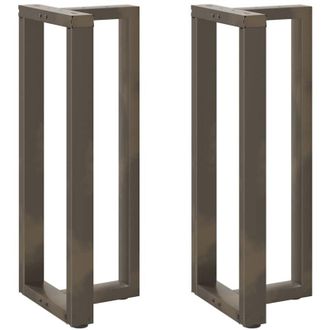 vidaXL Patas Para Mesa De Bar En Forma De T (2 Unidades), Color Negro, 40 X 35 X (100-101) Cm, Acero Vidaxl