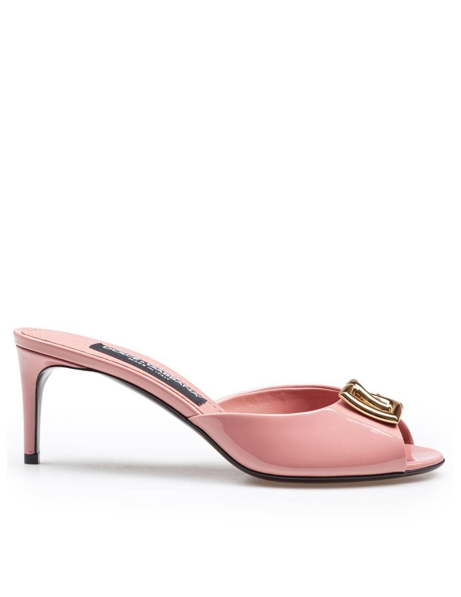 サンダル・ミュール DOLCE & GABBANA PINK LEATHER KEIRA MULES Dolce & Gabbana Keira Sandal In Patent Leather from $607.00