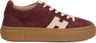 Hogan Womens Sneakers Burgundy Platform Polyamide Trainers