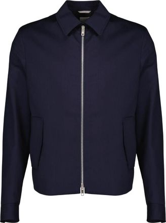 Dior Wool Zip Jacket - Heren - Zomerjassen - Blauw - L - Wol - Jassen