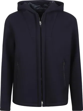 Herno Water-Repellent Viscose Jersey Hooded Jacket