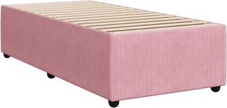 vidaXL Estructura De Cama Sin Colch&oacute;n Terciopelo Rosa 90x190 Cm Vidaxl