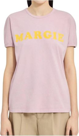 Maison Margiela T-Shirts - Dames - T-shirts - Roze - XS - Katoen - Tops