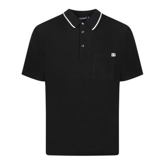 Dolce & Gabbana Logo Pocket Polo - male - Dolce & Gabbana - Polo Shirts - Black - S - Tops