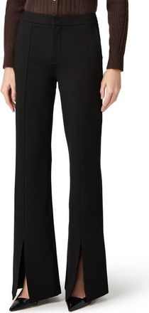 Paige Sofia Split Hem Flare Ponte Pants in Black at Nordstrom, Size 12