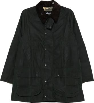 Barbour Beaufort jack met ribfluwelen kraag - Groen