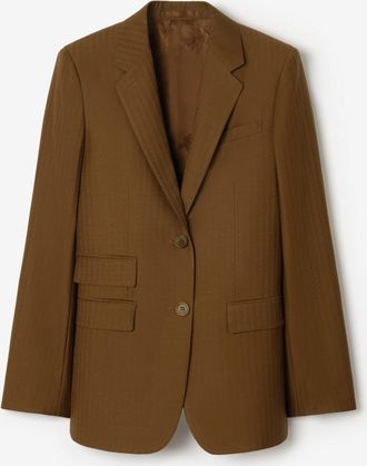 Burberry Wool Mohair Tailored Jacket