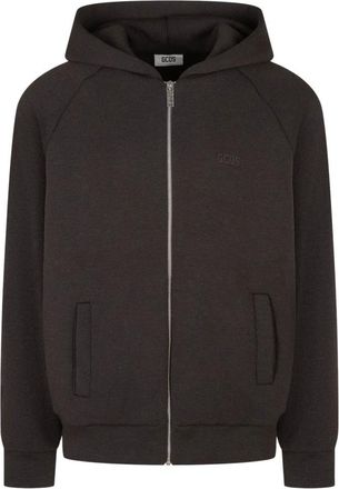 GCDS Gcds - Band Logo Hooded Jkt - Heren - Sweatshirts & Hoodies - Zwart - Maat: M Katoen