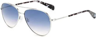 Rag & Bone RNB1064/G/S Asian Fit 010/I4 Womens Sunglasses Silver Size 58