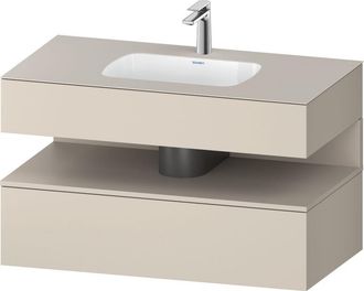 Duravit Qatego Lavabo Encastrado Con Base De Lavabo Consola, - Duravit