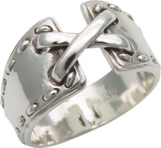 Herm&egrave;s Silver Silver 925 Band Ring (Pre-Owned)