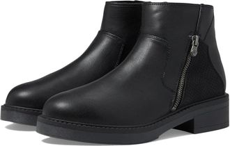 Blowfish Vienna Boots Womens Black Side Zip Round Toe Ankle HTAT1250