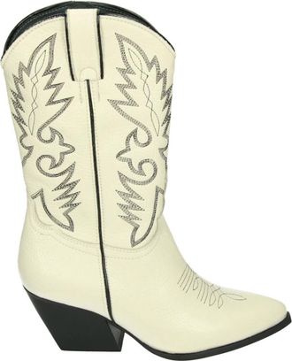 Red-Rag Schoenen, Dames, Beige, 40 EU, Leer, Beige Westernlaars 77380