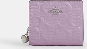 Coach Snap Wallet In Signature Leather With Heart Charm