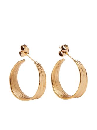 Pico Olive Petit hoop earrings - women - 24kt Gold Plated Brass - One Size