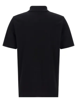 Balmain Logo-Embroidered Piqu&eacute; Cotton Polo Shirt - Black