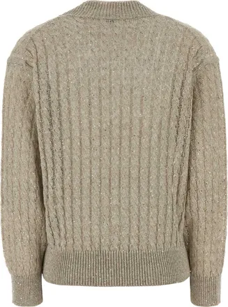 Brunello Cucinelli C1600 Exterior: Linen Nylon Maglieria Sweater