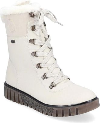 Rieker Beige Winter Enkellaarsjes - Dames - Winterlaarzen - Beige - 38 EU - Schoenen