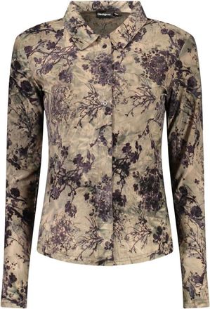 Desigual Naomi Bedrukte Blouse - Dames - Blouses & Shirts - Beige - Maat: S