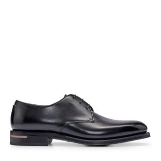 HUGO BOSS Mens Terry Derby Shoes in Black - Size UK 7.5