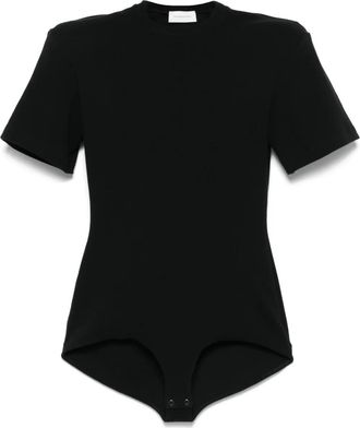 Magda Butrym Body a coste a maniche corte - Nero