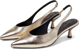 Seychelles Brooklyn Pump Gold Metallic Leather Slingback ZAP749