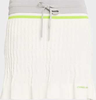 Casablanca Textured Knit Tennis Mini Skirt