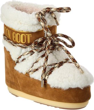 Moon Boot Icon Low Shearling Leather Boot