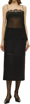 Elodie Remy Square Neck Top In Black