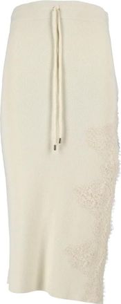 Ermanno Scervino Rokken, Dames, Beige, XS, Midi Skirts