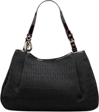 Fendi Pre-owned Vintage Schoudertas - Dames - Vintage Schoudertas - Zwart - ONE Size - Leer - Vintage