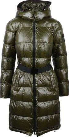 Peuterey Green Ladal Hooded Belted Down Jacket