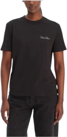 Calvin Klein Classic Graphic T-Shirt - Dames - T-shirts - Zwart - XS - Katoen - Tops
