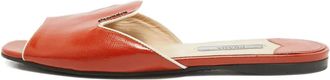 Prada Sandali slides in pelle - Arancione